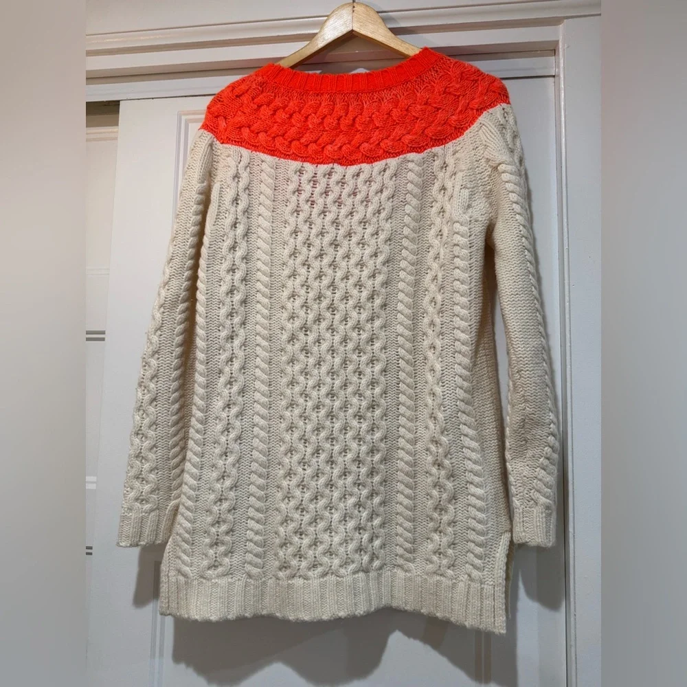 Boden Cable Knit Tunic Fisherman Sweater